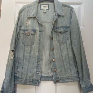 Forever 21 Distressed Jean Jacket